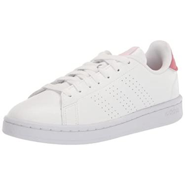 Imagem de adidas Tênis masculino Advantage, Strata branco/rosa, 9.5