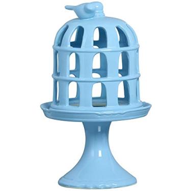 Imagem de Gaiola No Pedestal Ceramicas Pegorin Azul Bebe No Voltagev