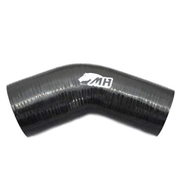 Imagem de Mangote em Silicone Redutor Curva 45° graus 3-1/2" para 3" polegadas (89mm para 76mm) x 125mm