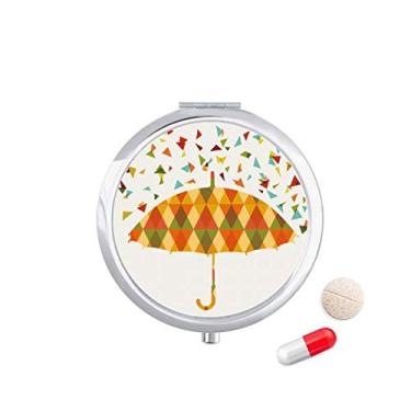 Imagem de Guarda-chuva com estampa de gotejamento de chuva, caixa de armazenamento de medicamentos, dispensador