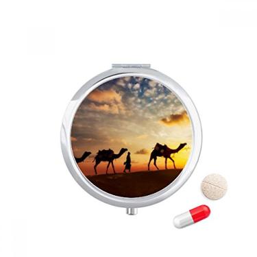 Imagem de Estojo de comprimidos All The Way to The Silk Road Camel Deserto Caixa de armazenamento de remédios