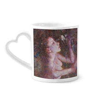 Imagem de Caneca de pintura a óleo E Minor XJJ copo de coração de vidro
