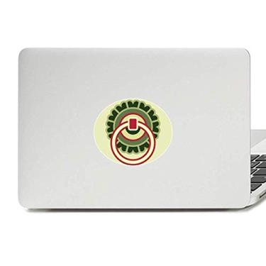 Imagem de Adesivo de notebook com emblema de vinil padrão China em círculo de cobre