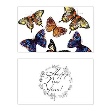 Imagem de Borboletas com Asas Ano Novo Festival Cartão Bless Mensagem Presente