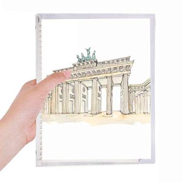 Imagem de Caderno Portão de Brandenburg na Alemanha Oriental Diário de folhas soltas recarregável Papelaria