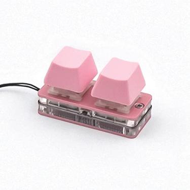 Imagem de Teclado de 2 teclas nono para OSU Gaming Keyboard Red Switch Cherry/Gateron Red Switch Teclado mecânico de uma mão para OSU (Rosa 2chaves)
