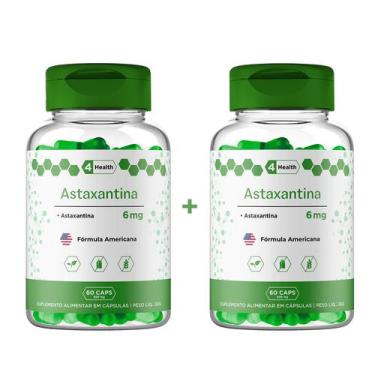 Imagem de Astaxantina 6Mg 60 Cápsulas - 4 Health 2 Potes - Formula Importada Usa