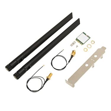 Imagem de Placa Sem Fio WIFI6E 5374M Gigabit Dual Band NGFF M2 Placa de Rede (Defletor de antena de cabo de cartão único)