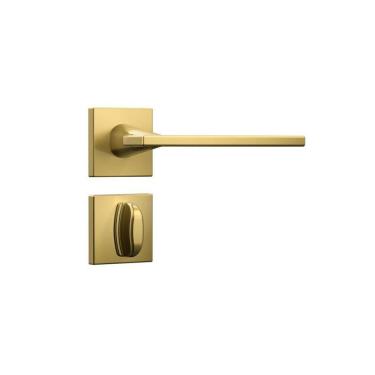 Imagem de Fechadura Porta Banheiro Wc Dourada Gold Stam Classic 40Mm