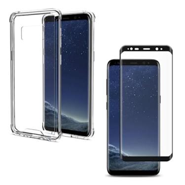 Imagem de Capa Capinha Anti Impacto + Película Premium Cerâmica 9D Compatível Com Samsung Galaxy S8+ Plus Tela de 6.2 Polegadas - (Hard Glass Store)