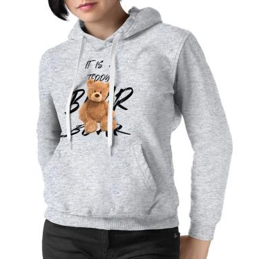 Imagem de Moletom Feminino Urso Ted Blusa De Frio Canguru Estampado-Feminino