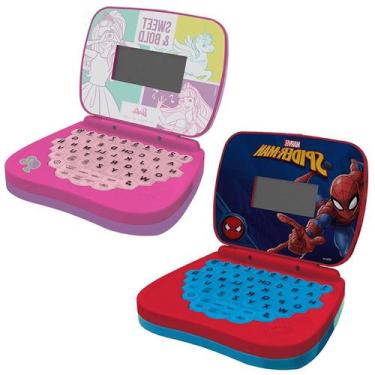 Imagem de Kit Laptop Infantil Bilingue Barbie E Spider Man Candide