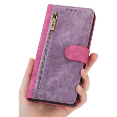 Imagem de Capa de telefone de couro para OnePlus Nord CE 2 N10 N100 N200 10 9 8T 7T 7 6T 6 5T 5 3 3T Carteira Slots de cartão magnético Capa à prova de choque, Rosa Vermelha, Para OnePlus 9