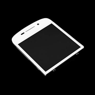 Imagem de GUOHUI Peças de reposição tela LCD e digitalizador montagem completa com moldura para BlackBerry Q10 (preto) peças de telefone (cor: branco)