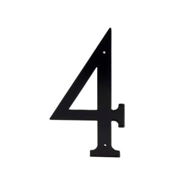 Imagem de Montague Metal Products Número individual de casa com fonte padrão, 10,16 cm (4, 6 polegadas)