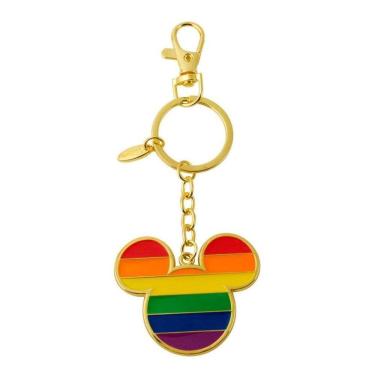 Imagem de Kit Chaveiros Mickey Minnie Formato Chave Arco-íris Lgbt