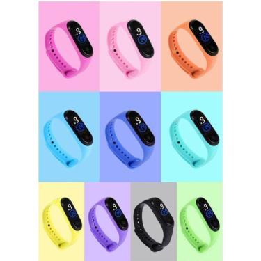 Imagem de Relógio Digital Led Adulto/Infantil  Masculino Feminino Crianças Esportivo Silicone Ajustável Prova Água