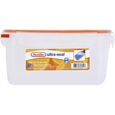 Imagem de STERILITE Recipiente retangular para armazenamento de alimentos ultra-selado para 12 xícaras, 16,8 cm, laranja