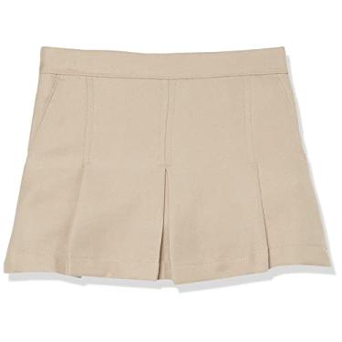 Imagem de Nautica Saia de scooter plissada para meninas com shorts, cintura de malha, Caqui, 14