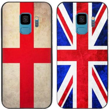Imagem de 2 peças retrô bandeira do Reino Unido impressa TPU gel silicone capa de telefone traseira para Samsung Galaxy (Galaxy S9)