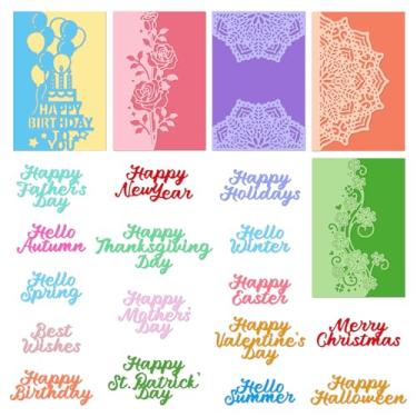 Imagem de INFUNLY Borda de flor recortada de metal para fazer cartões, moldes de corte de rosa variados para cartões de felicitações, faça você mesmo, scrap-booking, decoração de convite de casamento