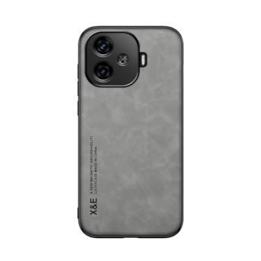 Imagem de Kepuch Silklike Capa para Vivo IQOO Z9 China/IQOO Z9 Turbo - Case Placa de Metal Embutida - Cinza