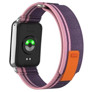Imagem de Nandos-Store - Pulseiras NSmart em Nylon compatíveis com MI BAND 8 PRO (MI BAND 8 PRO, Azul Rosa Trail)