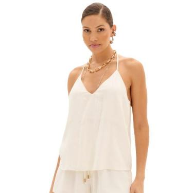 Imagem de Blusa Easy Lança Perfume De Alças Pr25 Off White Feminino