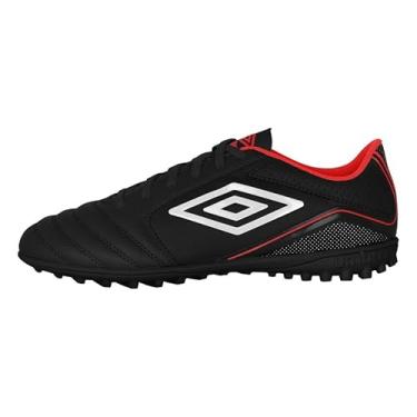 Imagem de Umbro Tênis masculino Classico 12 Tf Jr. Futebol Turf, Preto/branco/vermelho, 16