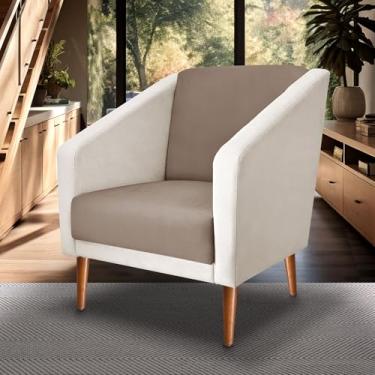 Imagem de Poltrona Sala De Estar Monalisa Decorativo suede (CAPUCCINO)