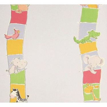 Imagem de Papel de Parede Safari Friends Infantil Colorido SF6208