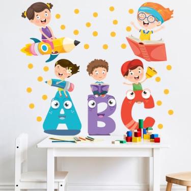 Imagem de Adesivo de Parede Infantil Alfabeto Colorido Educativo