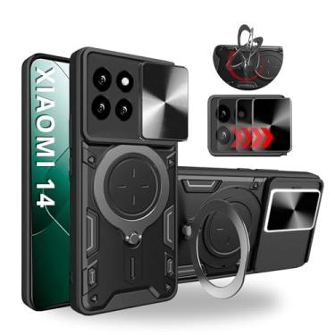 Imagem de Capa Capinha Armor Anti Choque Ring Luxo Para Xiaomi 14 5G (Tela 6,36) + Anel Giratório + Proteção De Câmera - Proteção Militar