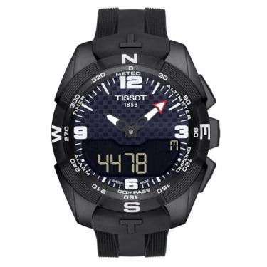 Imagem de Tissot Men's T-Touch T091.420.47.057.01 Black Rubber Swiss Multifunction Sport Watch