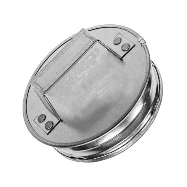 Imagem de Vent Systems Tampa de metal de 10 cm com alça. Tampa de extremidade de aço galvanizado. Tampa de ventilação do secador. Tampa de extremidade do duto de secador. Tampa de extremidade de aço de 10 cm. Plugue de aço de 10 cm. Encaixe de duto de metal redondo.