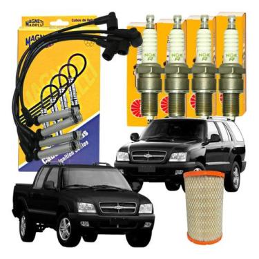 Imagem de Kit Cabos Velas S10 Blazer 2.4 Gasolina 2001 A 2006 + Filtro - MAGNETI