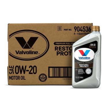 Imagem de Óleo de motor Valvoline Restore & Protect 0W-20 1L, caixa com 6