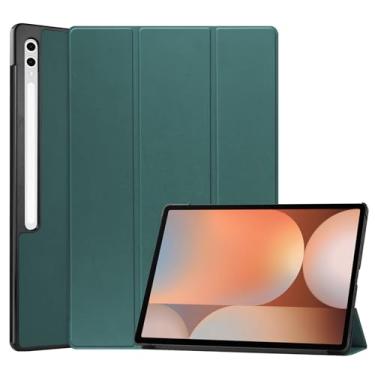 Imagem de Compatível com Samsung Galaxy Tab S10 Ultra 14,6" 2024 SM-X920 Capa tripla para tablet inteligente, capa protetora leve, capa traseira rígida para PC, capa fina, ângulos de visão múltipla, despertar a