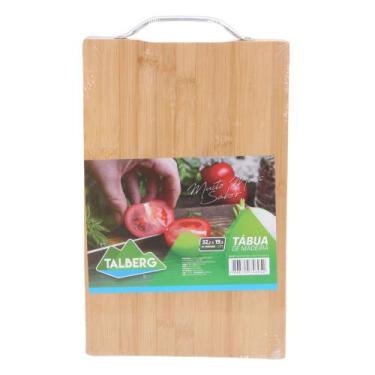 Imagem de Tábua de Corte Cozinha Resistente 32x19cm Bambu Com Alça - Quality Hou
