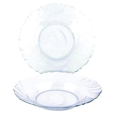 Imagem de Kit Jogo Pratos Fundo Sopa Transparente 6 Peças 22,5cm - Gici Home