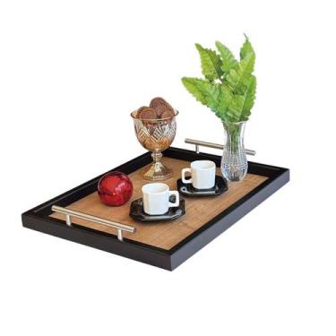 Imagem de Bandeja Cantinho Café Grande Moderna Decorativa Ambiente Casa Sala Jan