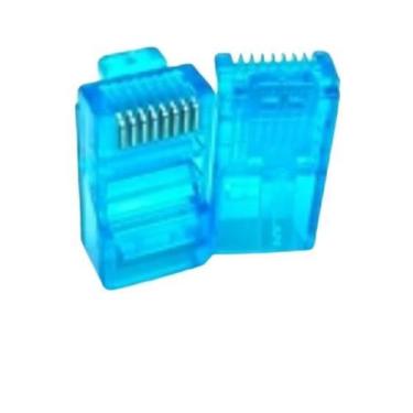 Imagem de Kit Rj45 Gold Cat5 Macho Cabo Rede Lan Plug 100 Conectores - Import