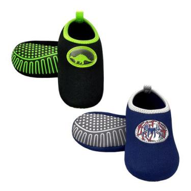 Imagem de Kit Sapatilha Infantil Antiderrapante Magicc Kids S113 S114, 17/18