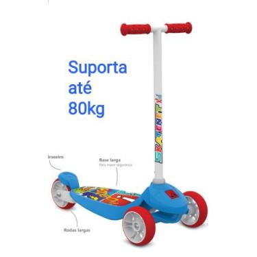 Imagem de Patinete 3 Rodas Skatenet Kid Azul Bandeirantes Menino