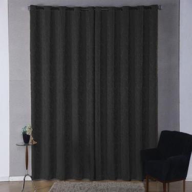 Imagem de Cortina Jacquard 2,80 x 2,00m Grande Luxuosa Elegante Para Sala Quarto