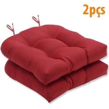 Imagem de Almofada Para Assento Futton Solid 40x40cm Vermelho 2Pçs - FASTLAR