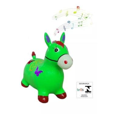 Imagem de Cavalinho Upa Upa Borracha C/ Som E Luz Verde. - toys