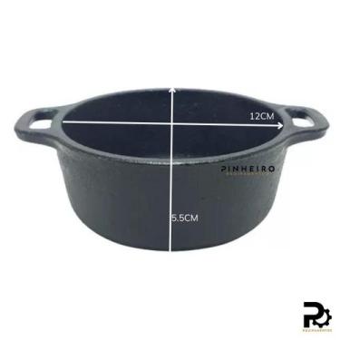 Imagem de Mini Panela 12cm Petisqueira Panelinha 500 Ml Ferro Fundido - LIBANEZA