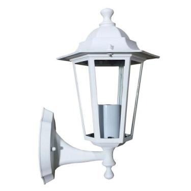 Imagem de Arandela Colonial Alumínio E Vidro Retro Vintage E-27 - Branca - Nitro