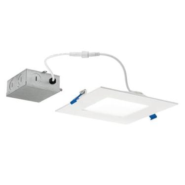 Imagem de Kichler Luz de LED quadrada fina 30K Direct-to-Teto 15,24 cm em branco